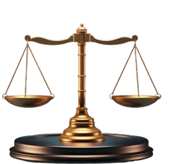 Scales of justice and law books